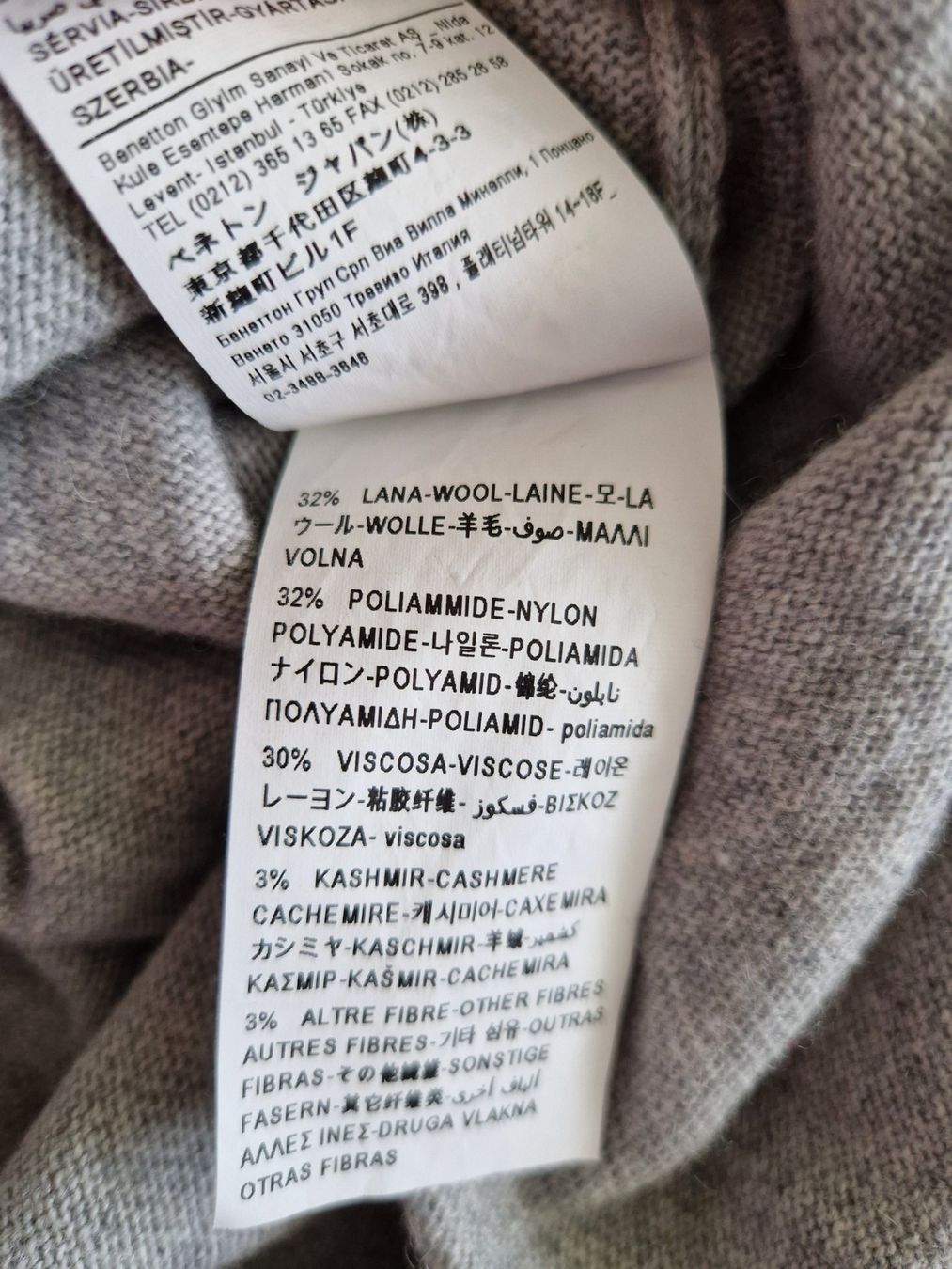 Benetton Pullover & Sweatshirts: Pullover Benetton Gr. 120 Wolle/ Kashmir/Viscose – Gebraucht aus Davos-Dorf von Bpelikan 2
