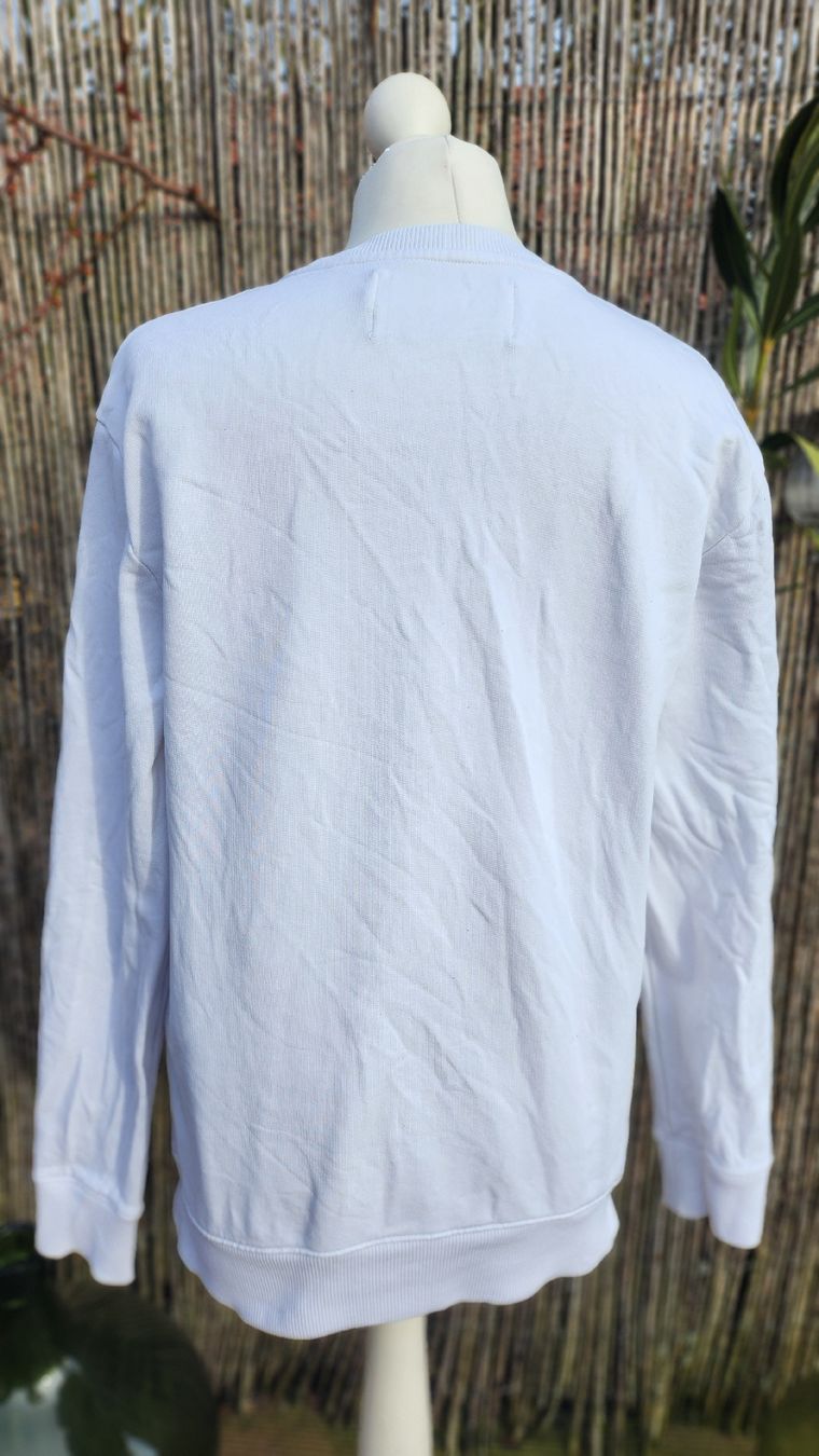 Calvin Klein Maglioni & Felpe: Pull blanc CK, taille M, coton 100% – Usato da Agiez venduto da chouchanelle 3