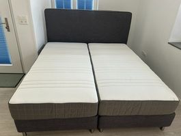 Bett Boxspring IKEA Dunvik dunkelgrau Masse 180x200cm