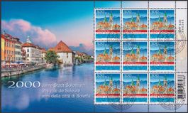 2020, Nr.1770 Zierbogen (Solothurn) mit Ersttags-Stempel.