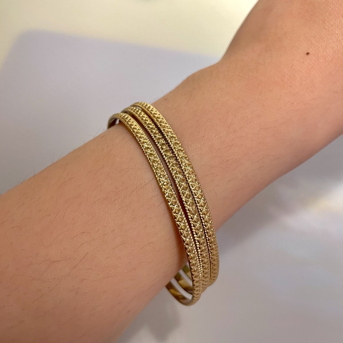 Bracciali & Braccialetti: Armreifen, gold, 3Stk. – Usato da Bellach venduto da Lapislazuli_blues