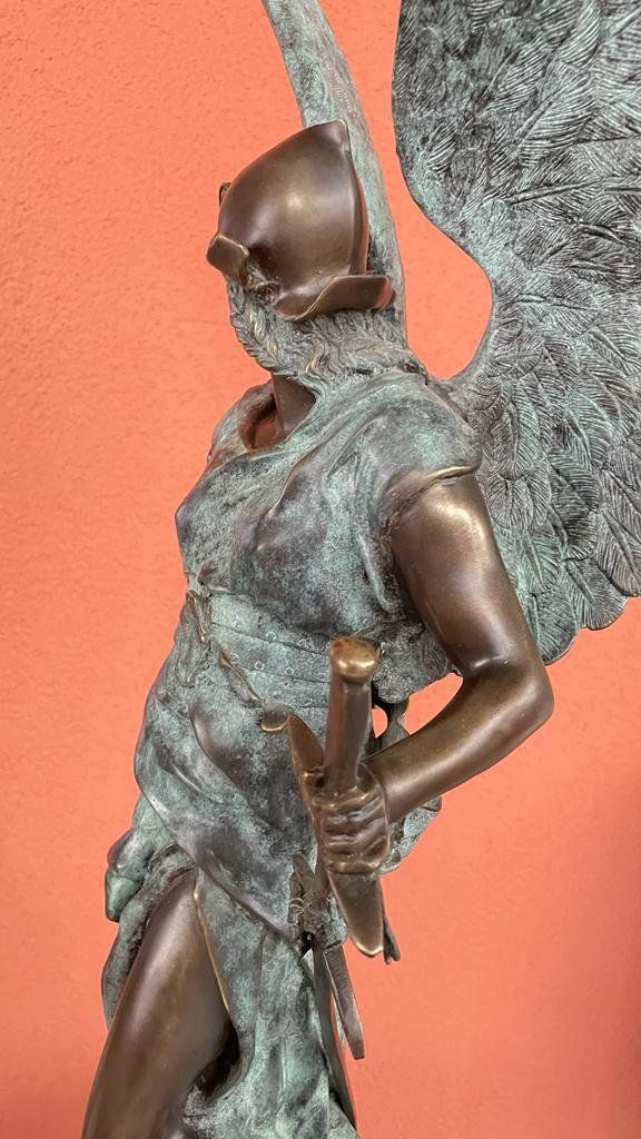 Statuette: Bronzefigur Grossbronze ca.28kg "Friedensengel" Felix Coutan – Nuovo (secondo la descrizione) da Lengnau BE venduto da Steinbock. 2