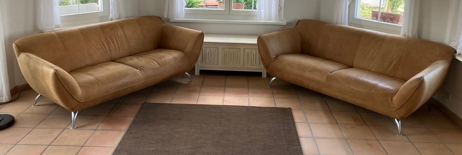 Divani: 2x Gutmann Collection 1867 Sofas – Cognac, Wildleder – Usato da Bergdietikon venduto da blessli99