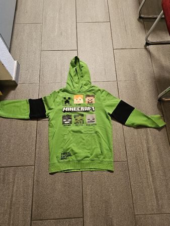 Minecraft Pullover Grösse 158 -164 mit Kapuze gebraucht