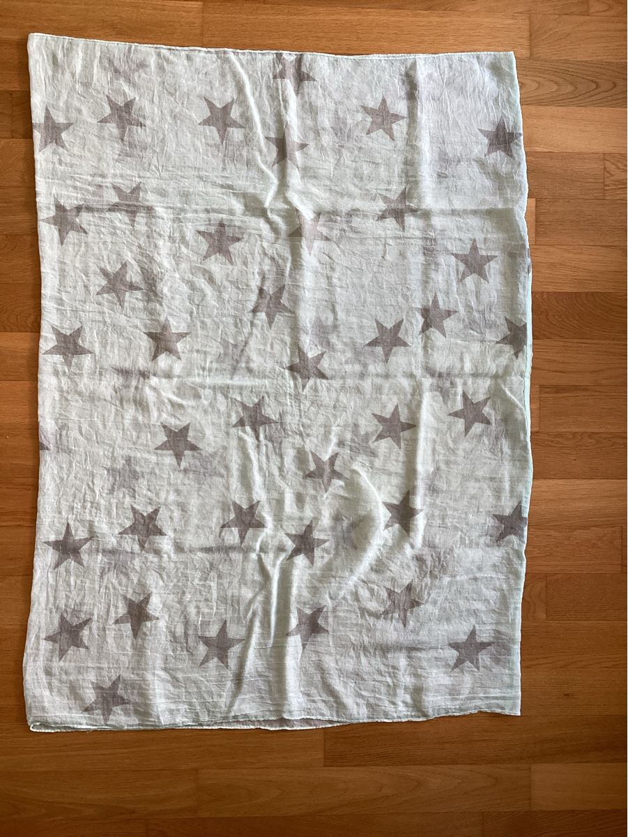 Foulard & Sciarpe: Schlauchschal, Farbe Mint mit grauen Sternen – Usato da Bäch SZ venduto da ortschi 1