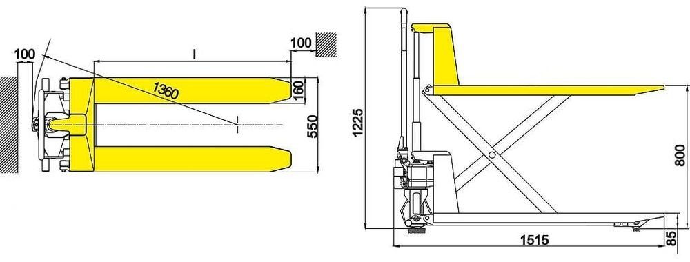 Carrelli elevatori e a forche: AMEX SGH 1000 SCHERENGABELHUBWAGEN – Nuovo e nell'imballaggio originale da Rüthi (Rheintal) venduto da Toptool-2 1