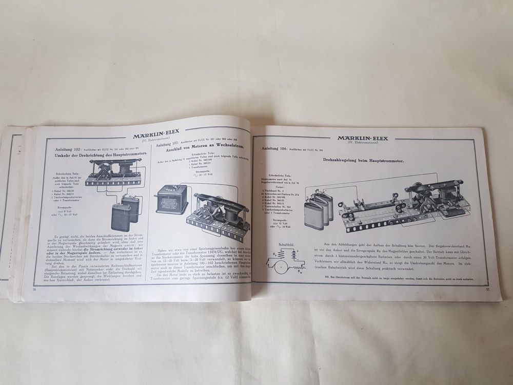 Märklin Elex Katalog 1949 Elektronischer Experimentierkasten (Gebraucht
