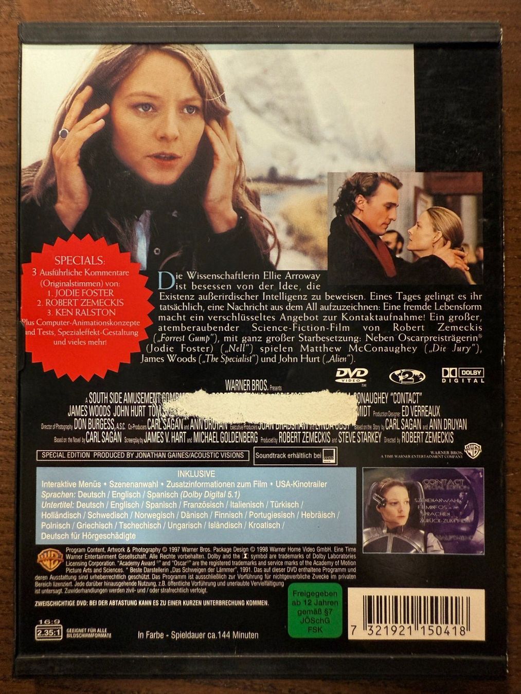 Tous les DVDs: Contact – D'occasion à Zürich par FilmFreunde 1