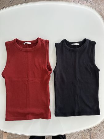 2x ZARA Women's Tank Tops Size M - Perfect for Summer!