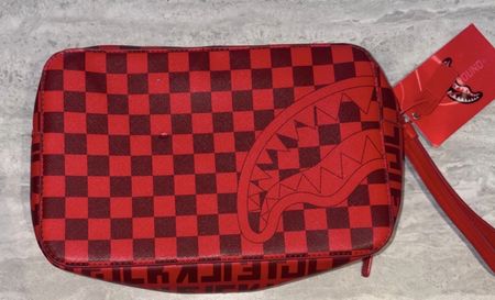 Borsetta a mano Sprayground motivo scacchi rosso