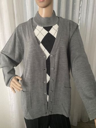 2 in 1 Extravagantes RHOMBEN Twin-Set, grau, Gr. 44/46