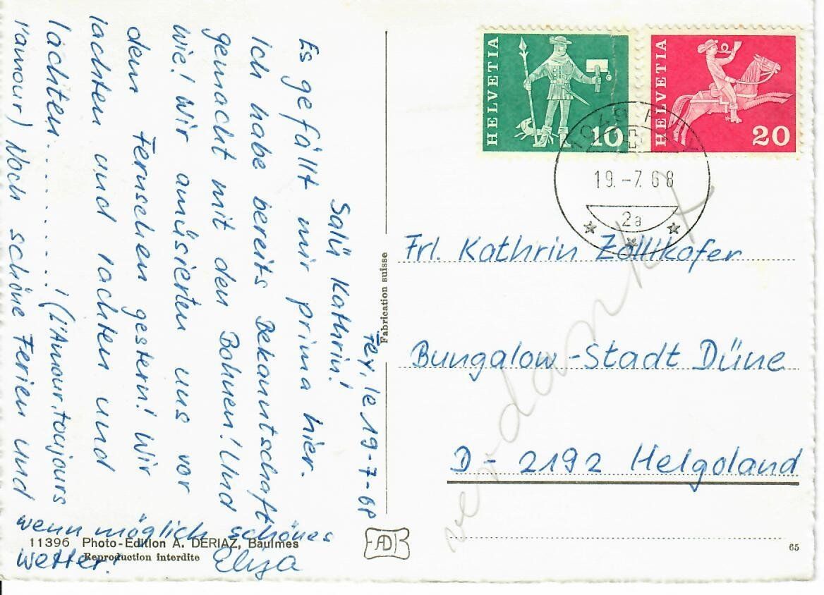 Cartoline postali: Flugaufnahme Fey – Usato da Hochdorf venduto da Ziegel-16 1