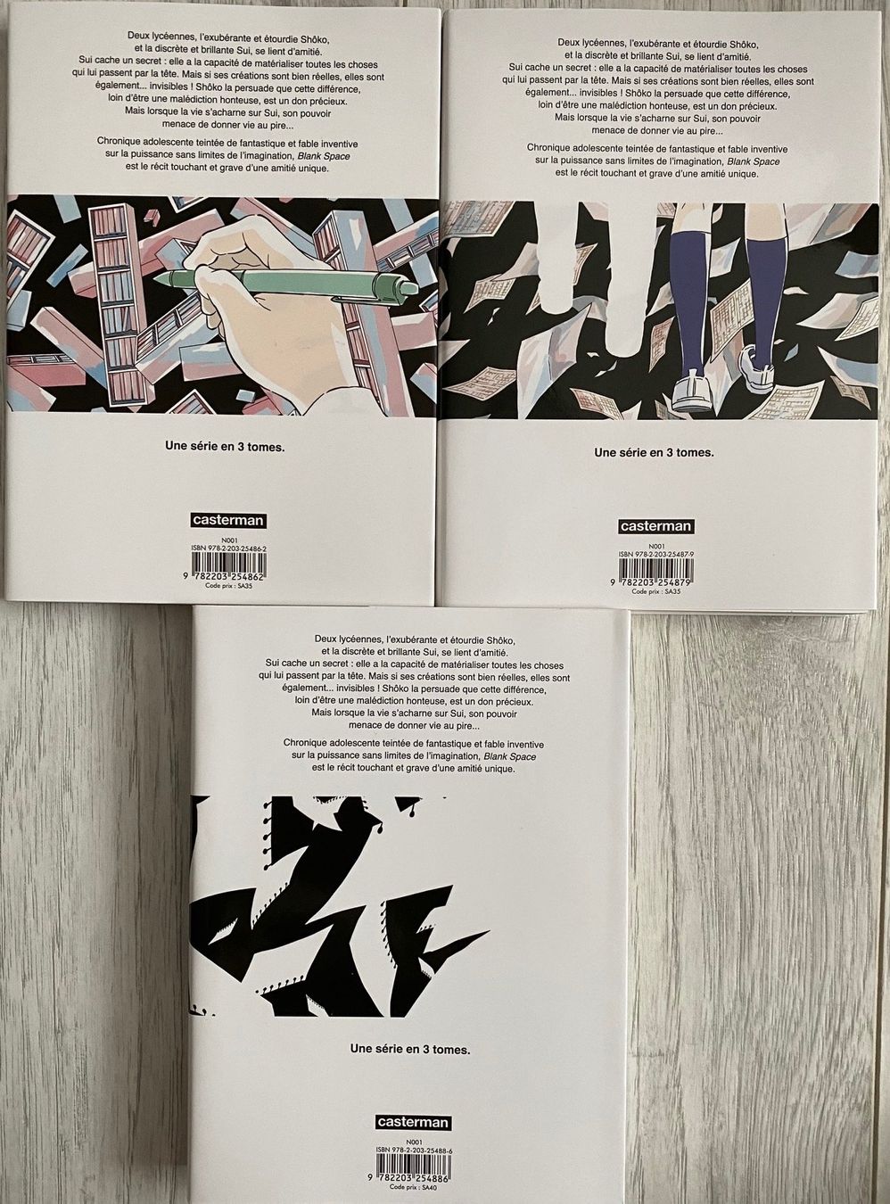 Fumetti: Manga -  Blank Space 1 à 3 -  série terminée – Nuovo (secondo la descrizione) da Geneveys-Coffrane venduto da Momoali 1