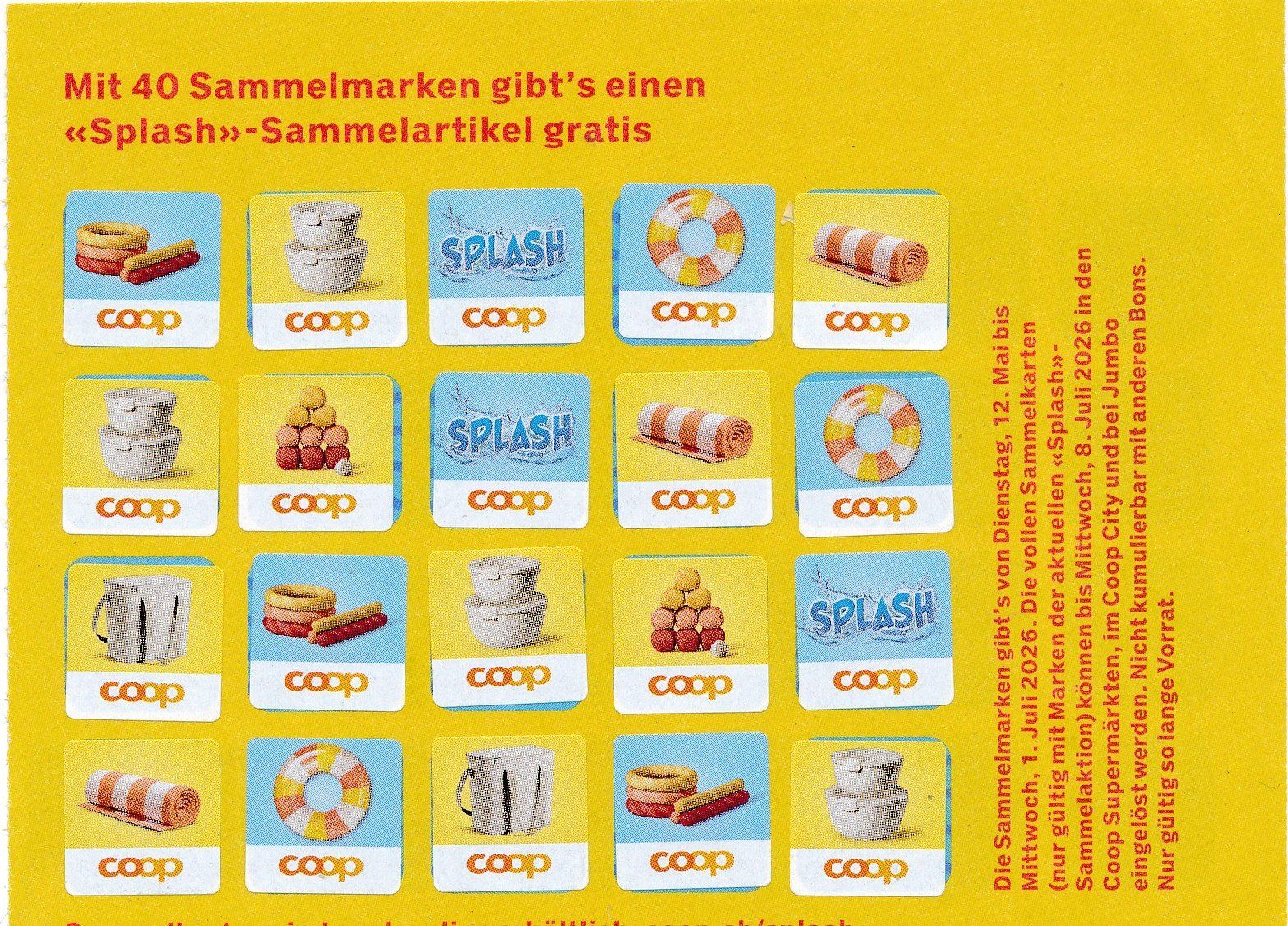 Coop Sammelmarken & -punkte: COOP Splash 3 volle Karten – Neu (gemäss Beschreibung) aus Zollikofen von inseli-10 3