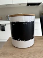 Vorratsglas Keramikdose mit Bambusdeckel