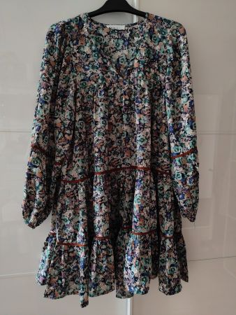 Weit geschnittenes MiniKleid mit Blumendruck (Aimée) Gr 42