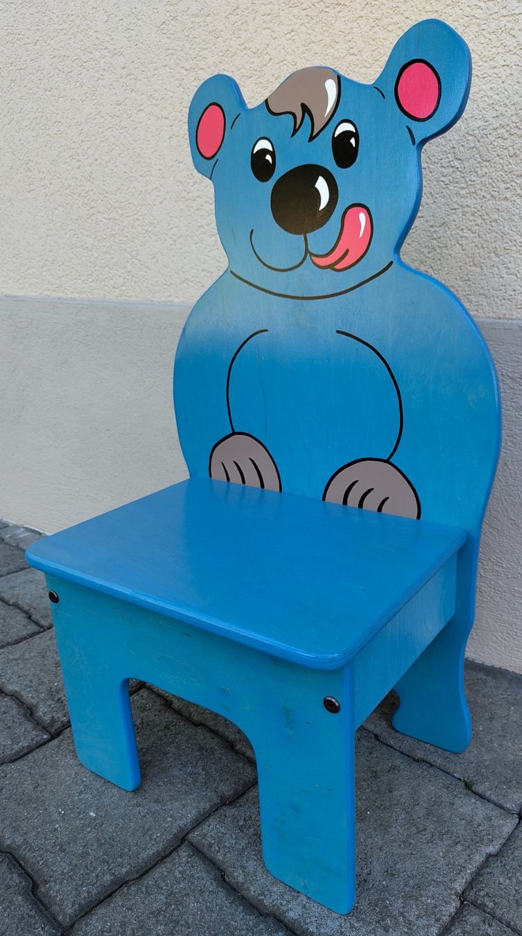 Sedie: Kindermöbel / Stuhl Bär blau – Nuovo (secondo la descrizione) da Stettfurt venduto da deltacharlie1 1