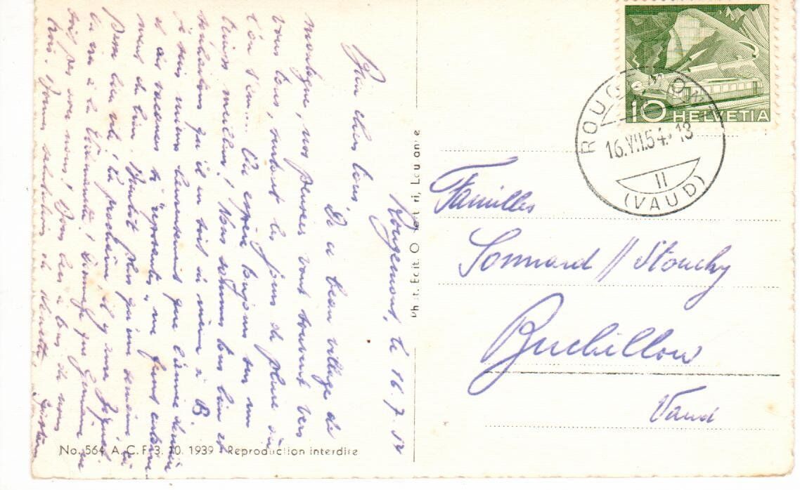 Cartes postales: Rougemont 1954 – D'occasion à Wolhusen par Curver9 1