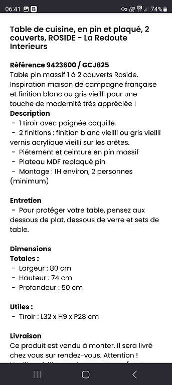 Tables: Petite table de cuisine / Bureau – D'occasion à Genève par tim_y27k 1