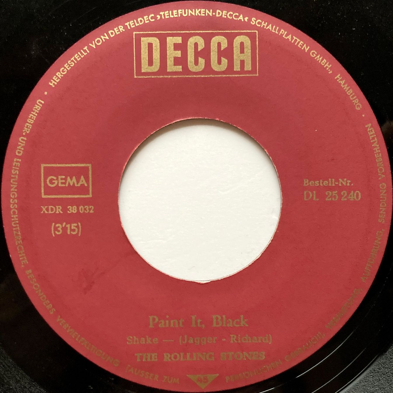 Dischi in vinile: ROLLING STONES - PAINT IT, BLACK – Usato da Bottens venduto da hotter-than-hell 2