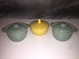 3 caquelons : 2 DENBY + 1 sans marque