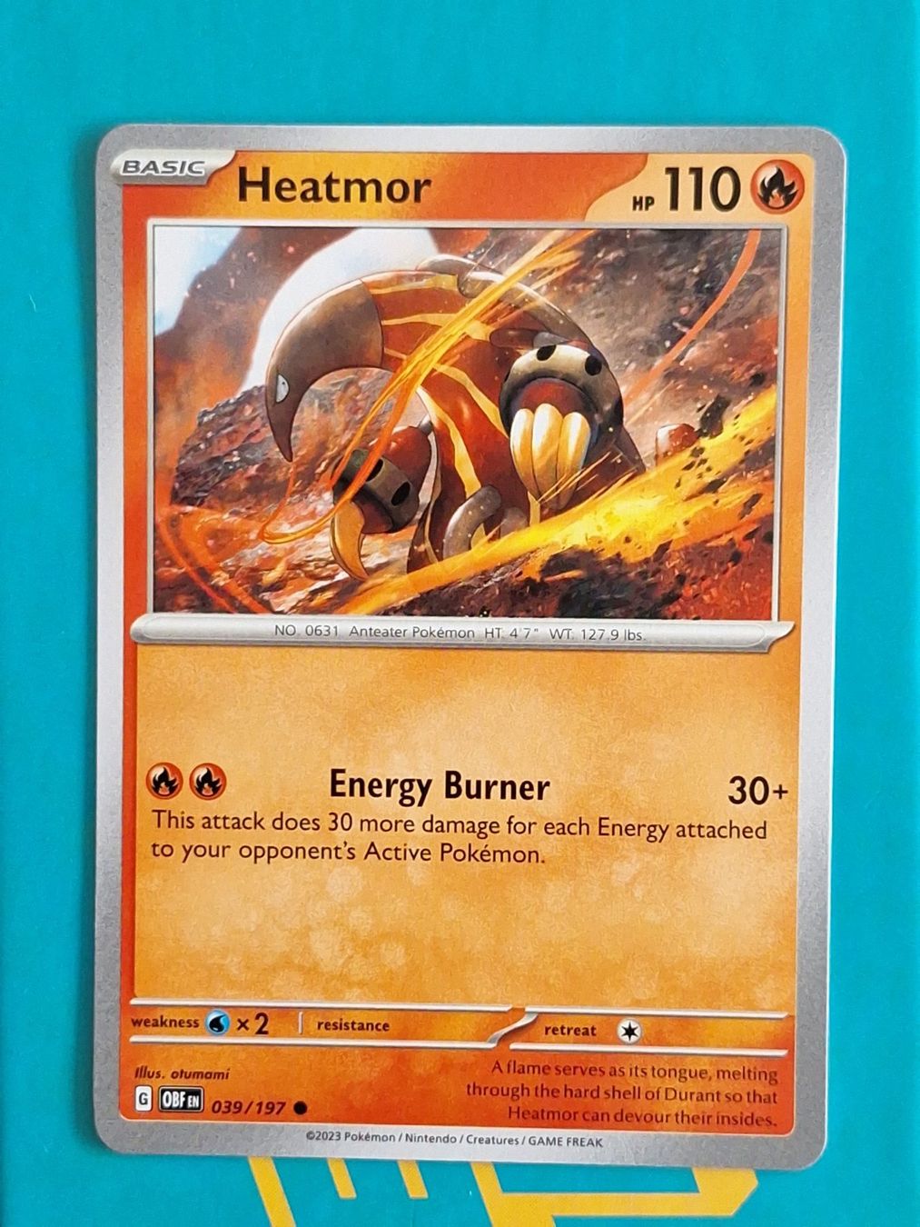 Pokémon Carte collezionabili: Heatmor - Pokemon Obsidian Flames – Usato da Altstätten SG venduto da GGsGameshop
