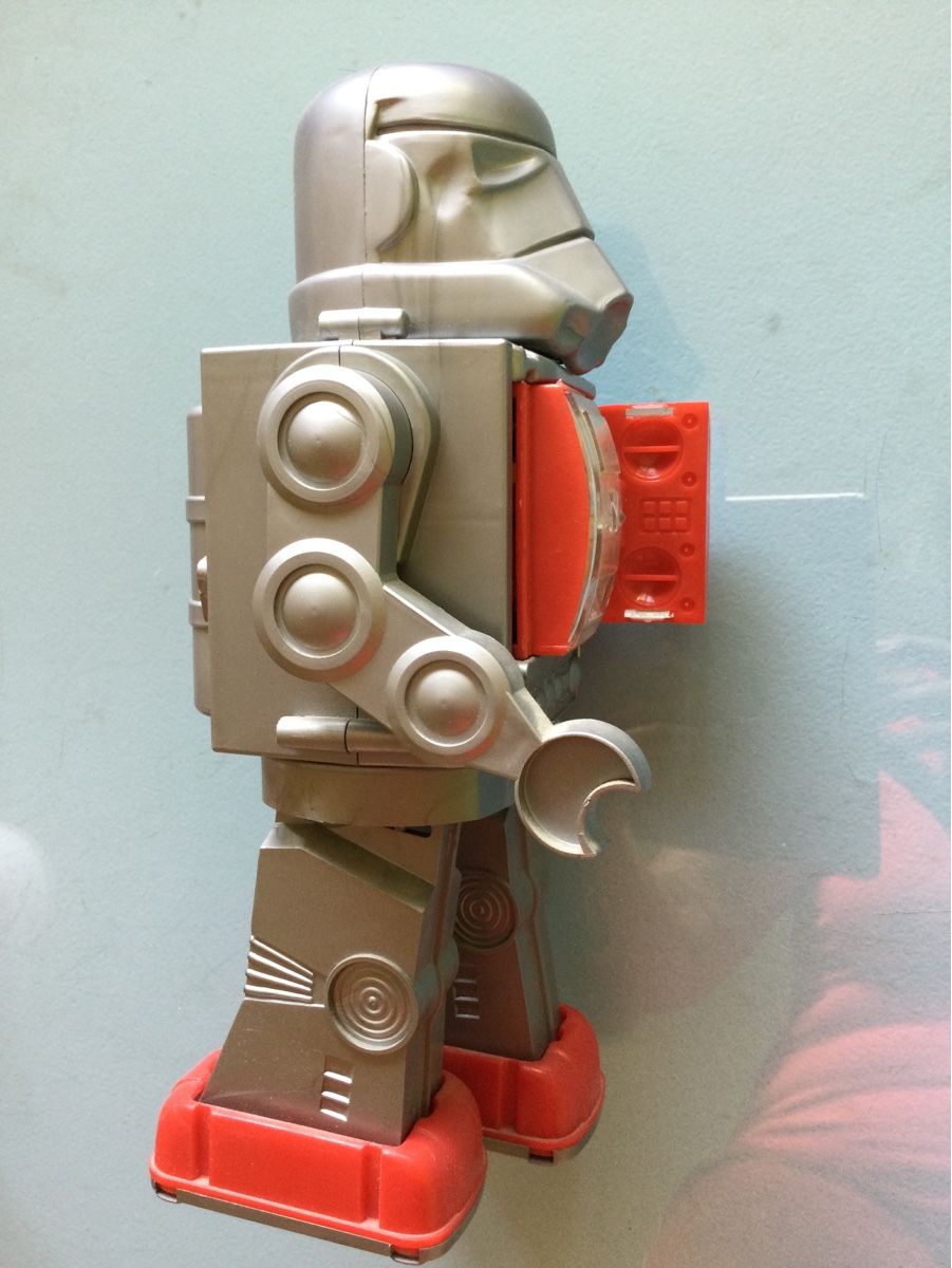 Statuette: Roboter OVP Star Robot Metall Sonic Control Geräusch& Licht – Usato da Basel venduto da pink2010 5