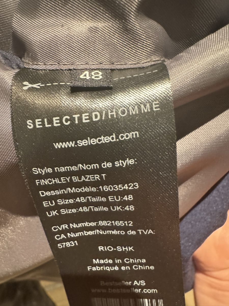 Selected Jacken: Herren Blazer SELECTED/HOMME Gr. 48 – Neu (gemäss Beschreibung) aus Kollbrunn von Frma18 3