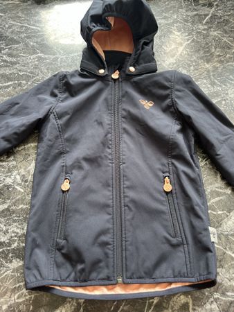 Top Hummel Kinderjacke Gr.116 Dunkelblau mit rosa Innenfutte