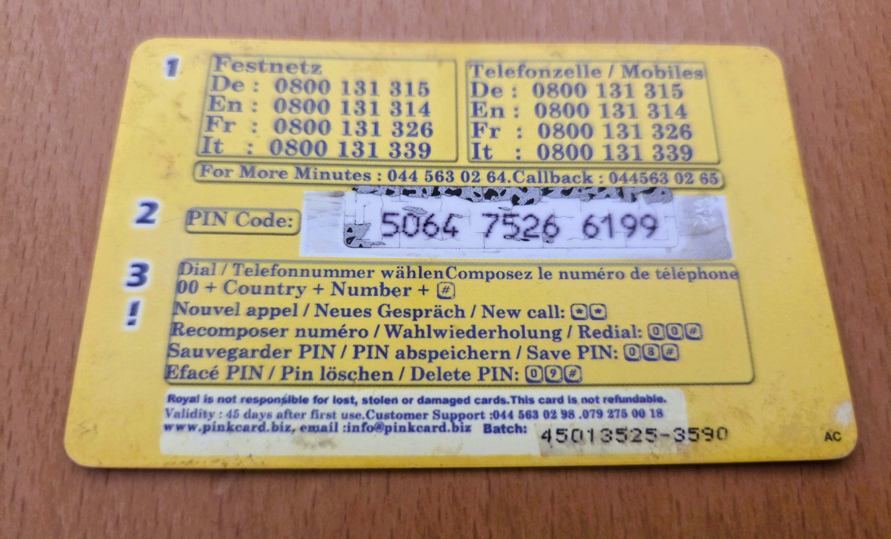 Schede telefoniche: PREPAID - SCHWEIZ – Usato da Brüttisellen venduto da Nighttrain 1