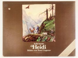 Acht bunte Heidi-Bilder von Tomi Ungerer Druckgrafik A3