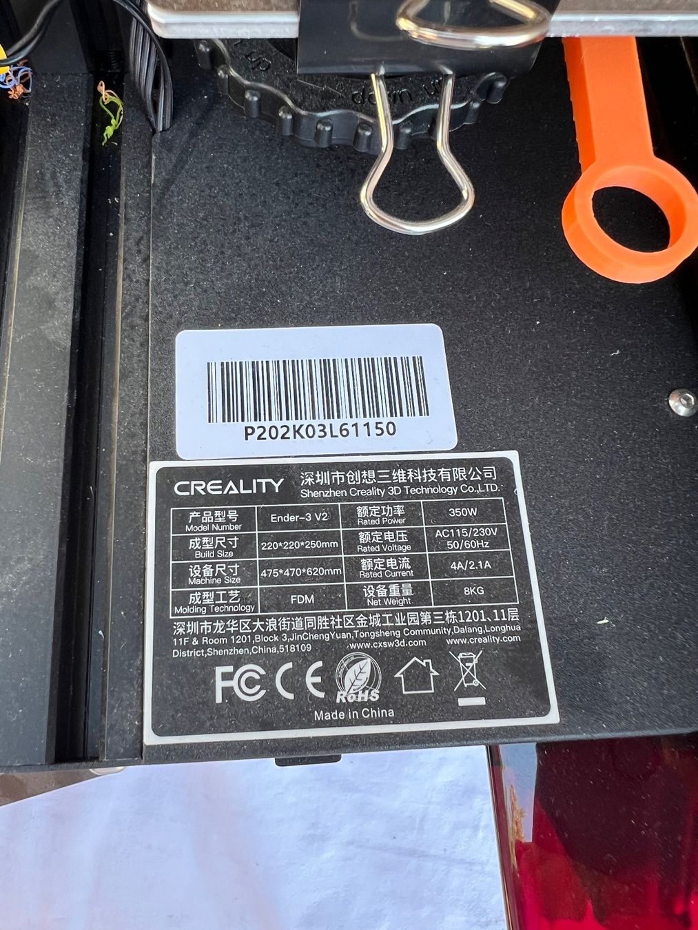 Creality Stampanti 3D: 3D-Drucker Creality Ender 3 V2 schwarz ,Nr 48 – Usato da Glattfelden venduto da maa_qcj8 7