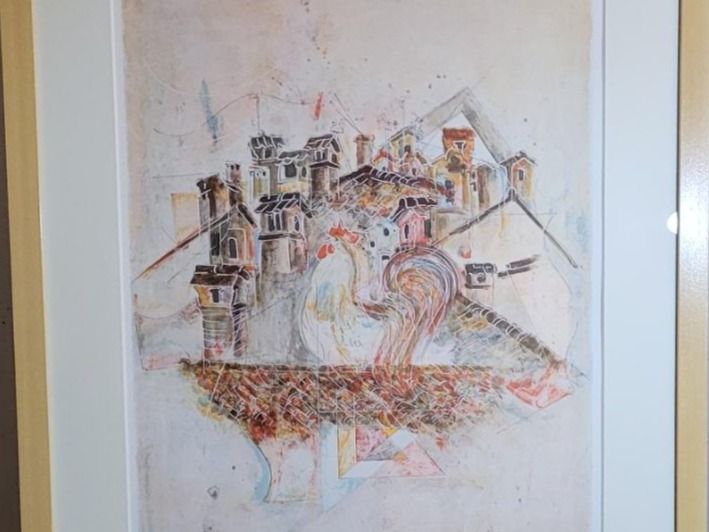 Grafica & Litografie: *** WELTI ALBAN, "Der Hahn", Lithographie *** – Usato da Luzern venduto da Luzern1