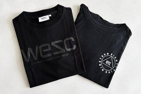 LOT | 2x T-Shirt M Women | WESC Sweden TWINTIP NYC 1985