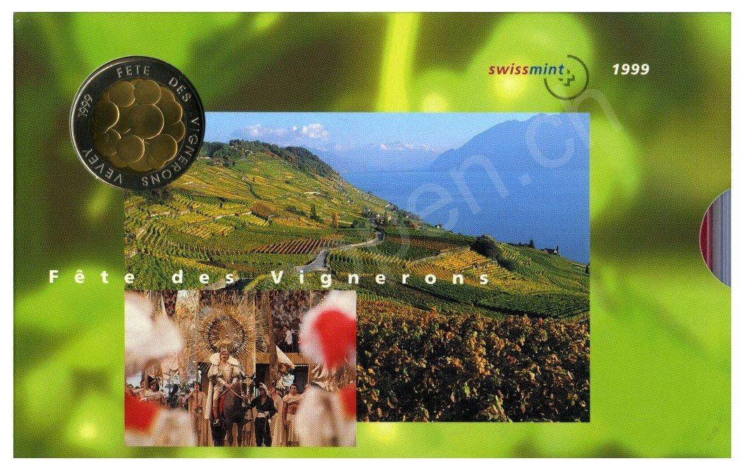 Alle Münzen: SET de monnaie suisse de 1999 non circulé FDC – Neu und originalverpackt aus Fribourg von Kiki020 2