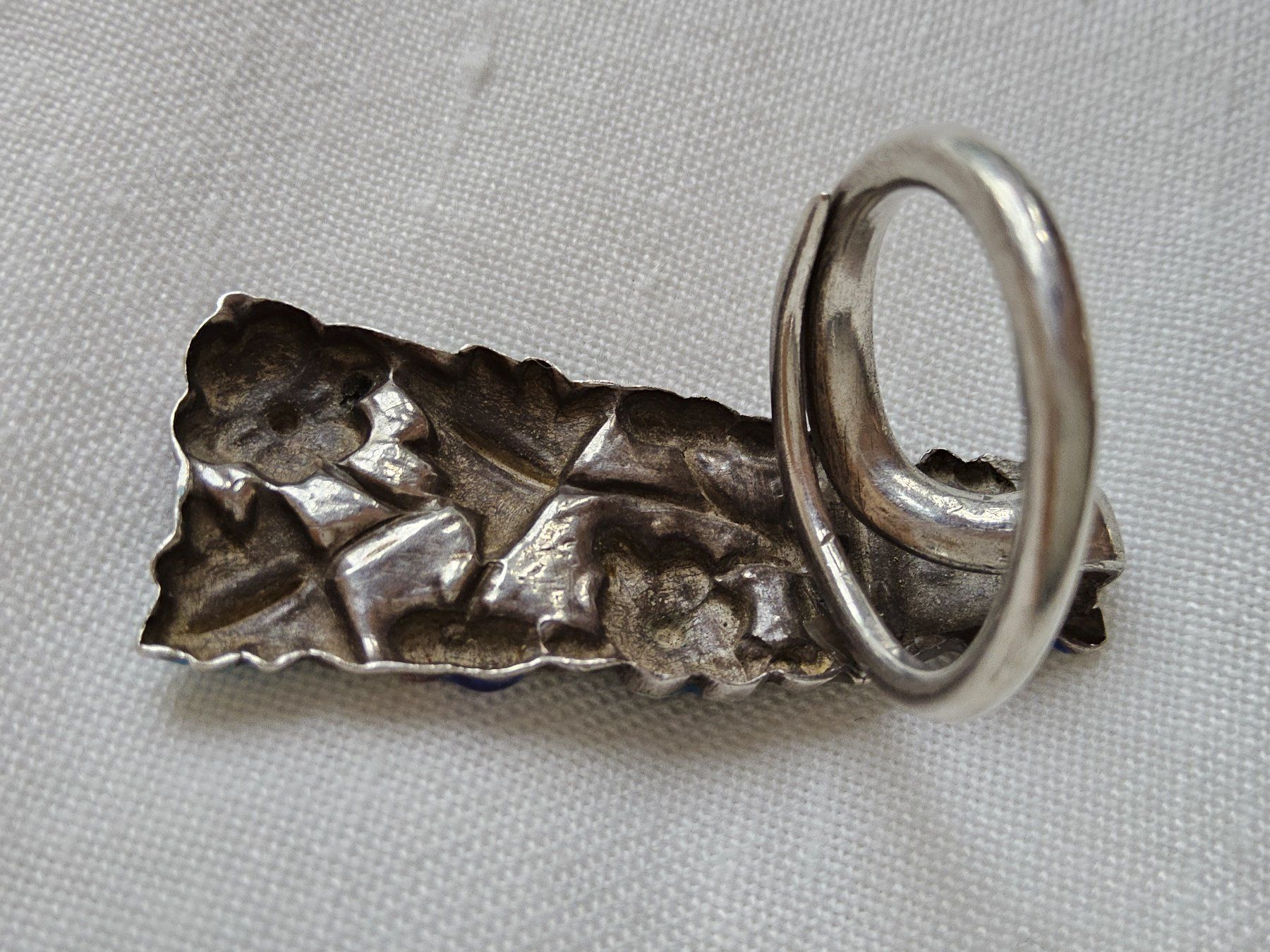 Anelli: Antiker spektakulärer Email Silber Ring, China, ca 1920 – Usato da Zürich venduto da SciTec 4