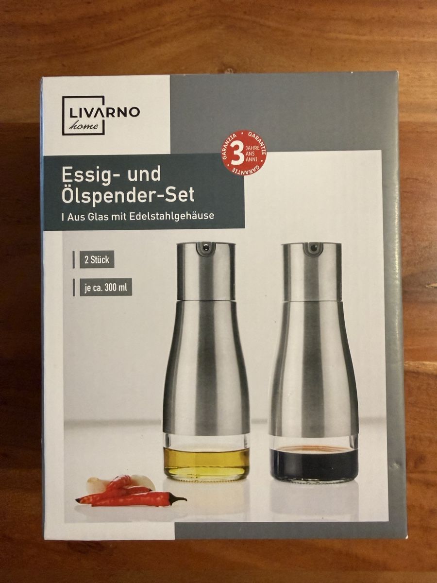 Elettrodomestici da cucina: Essig und Ölspender Set – Nuovo e nell'imballaggio originale da Matten b.Interlaken venduto da steffi020