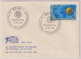 Fussball WM 1954: Briefchen Endspiel - Kat. 150.--