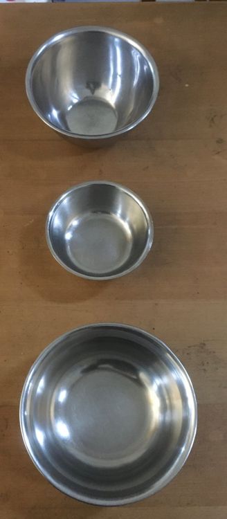 WANBY Edelstahl-Schüsseln 6-teilig - 15,2cm Doppellagig Spülmaschinenfest