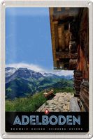 Blechschild-ADELBODEN-NATUR UND CHALET