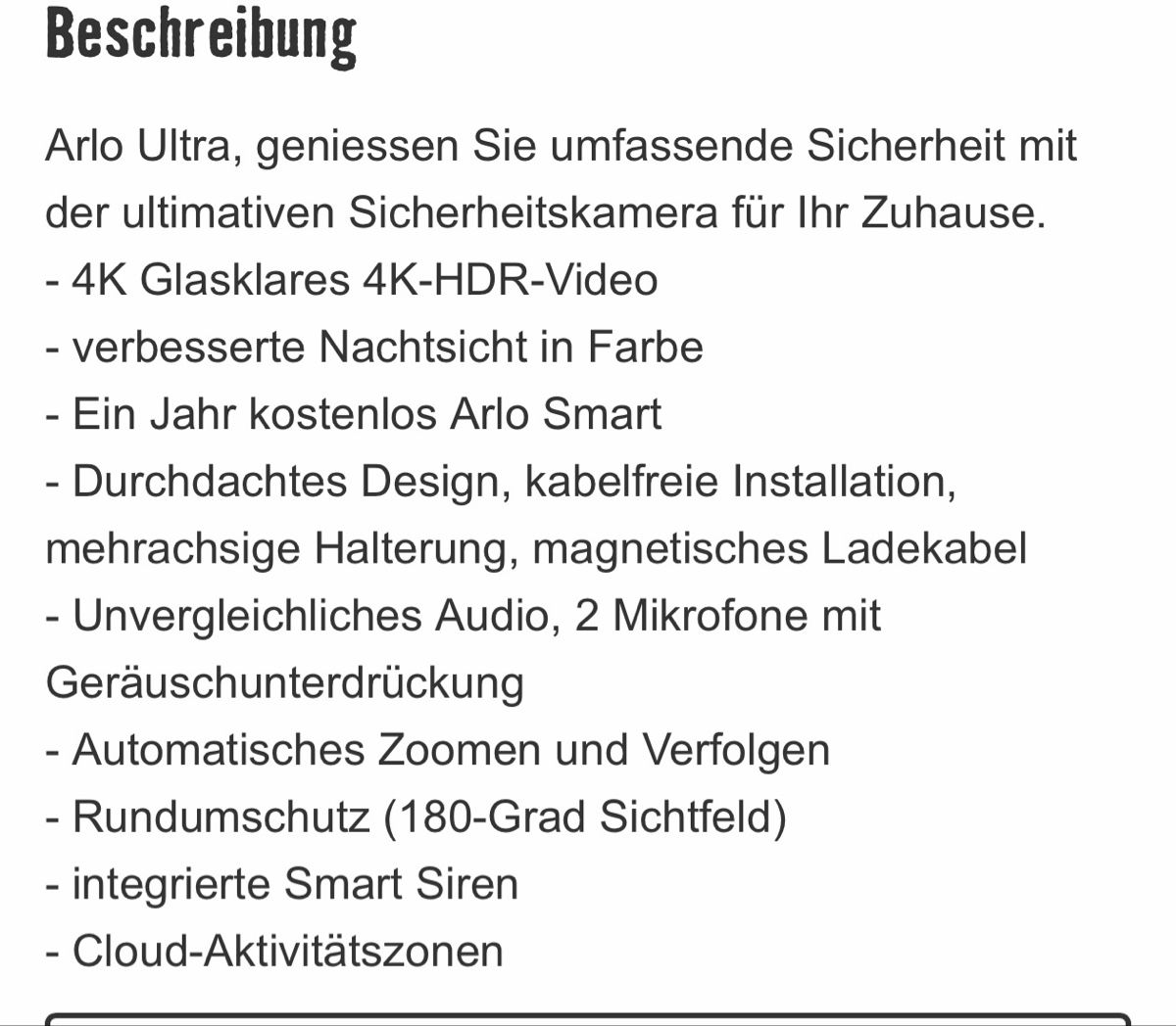 Arlo Videocamere: 2 Arlo Ultra 4K HDR mit Basisstation  – Usato da Meggen venduto da Seafood 6