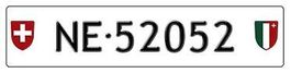 Plaque auto NE 52052