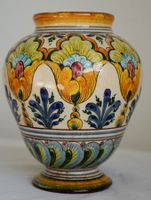 Vintage Majolika Vase G. Giotto Italien Handbemalt Toskana