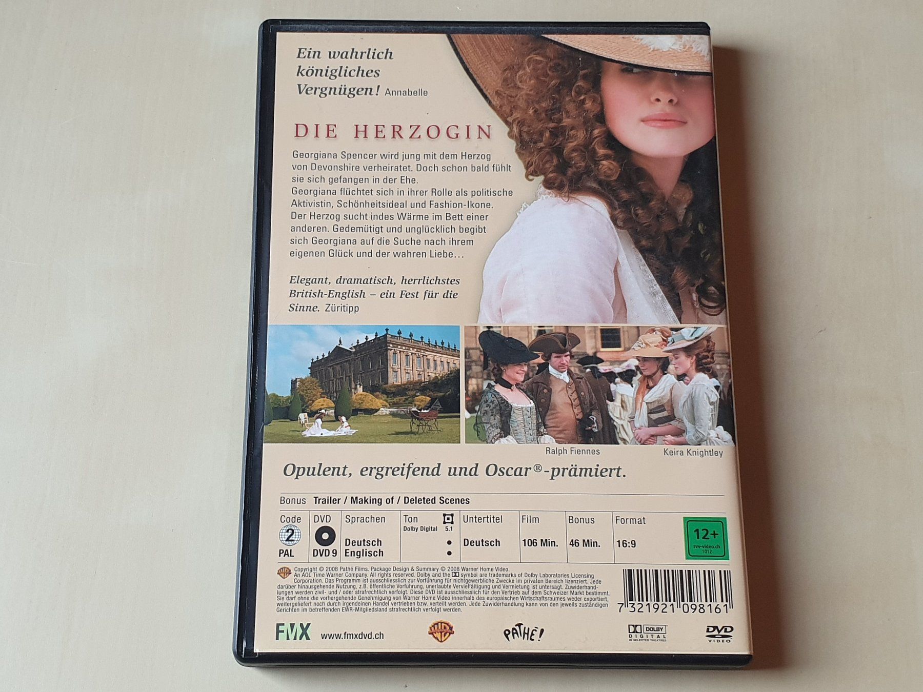 Tous les DVDs: Die Herzogin – D'occasion à Stansstad par collectorsshop 1