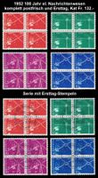 1952 el. Nachrichtenwesen 4er ET & postfrisch, Kat. Fr 132.-