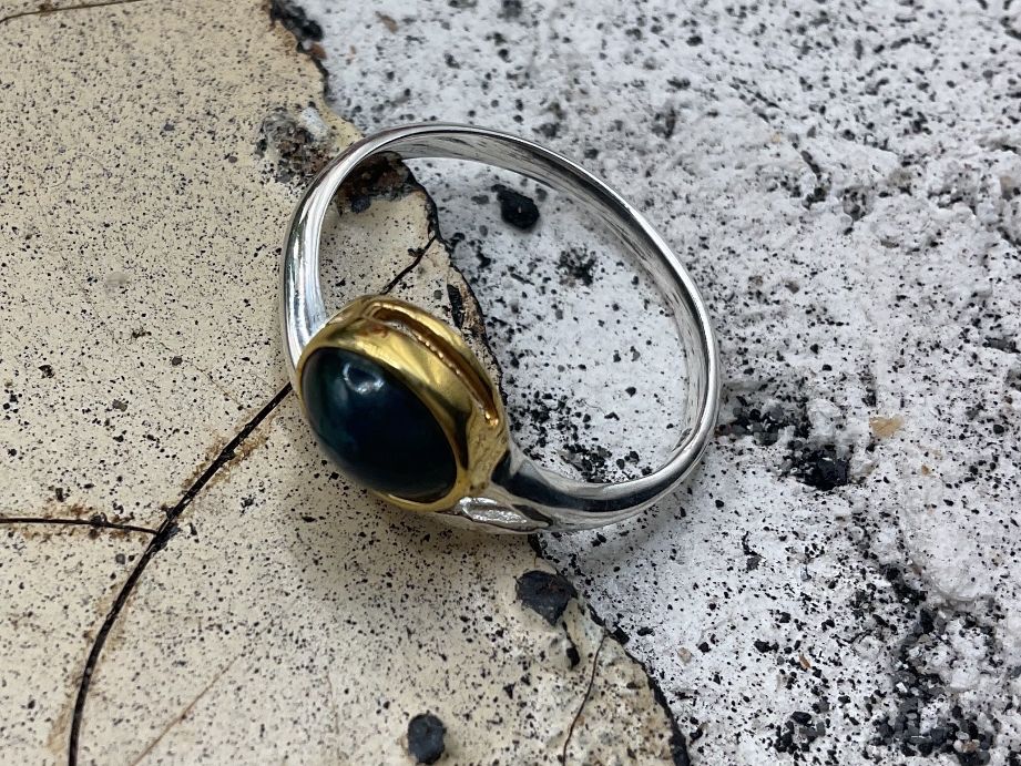 Ringe: Silberring mit schwarzem Opal, Gr.55 – Neu (gemäss Beschreibung) aus Luzern von S.Kern01 1