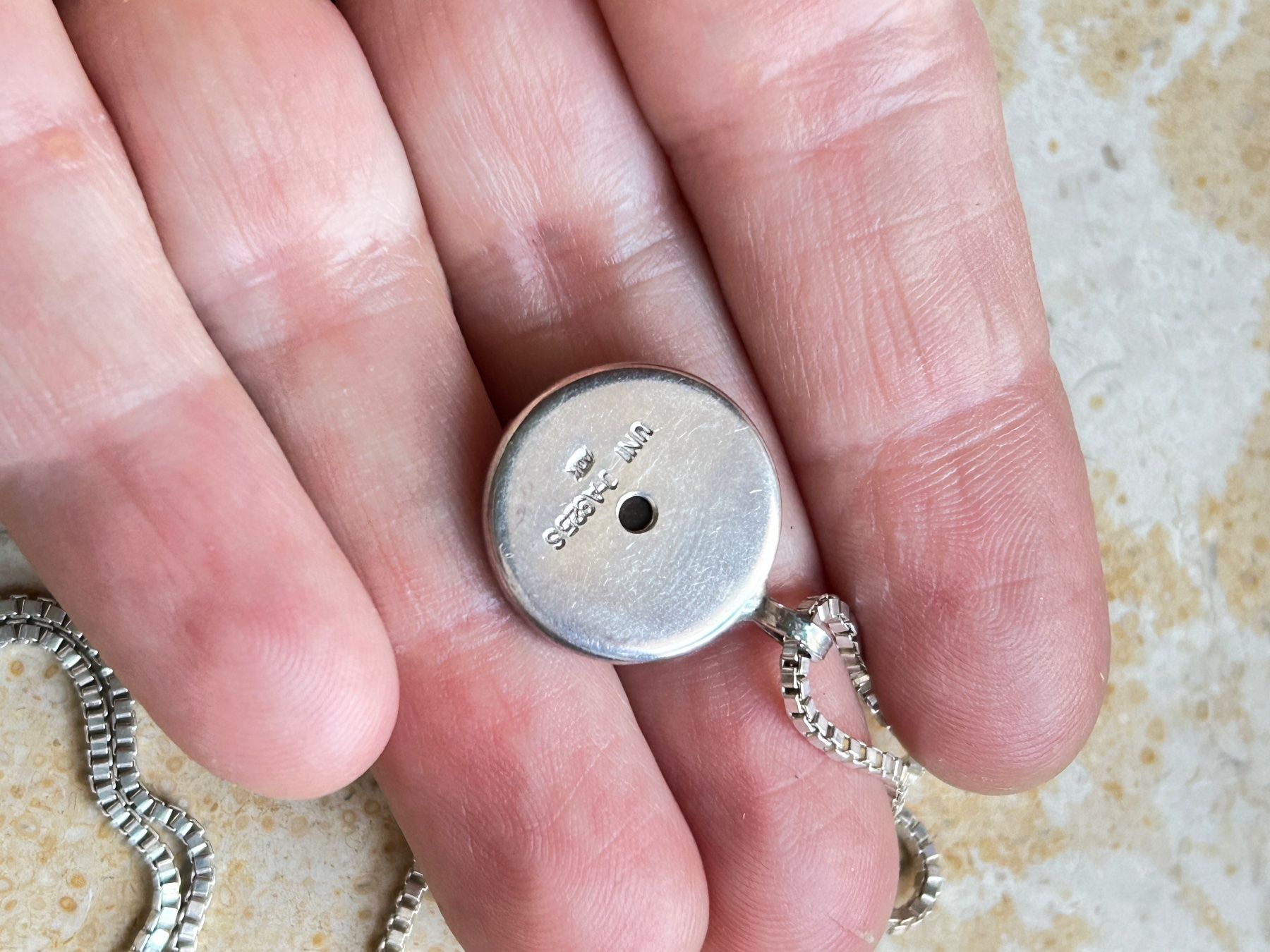 Catenine: Silberkette mit Anhänger, JASPIS, Modern – Usato da Laufen venduto da belleskulptur 7