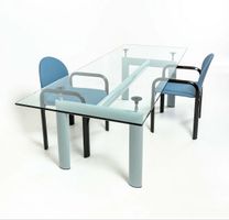 Cassina baby blue LC 6 dining table 