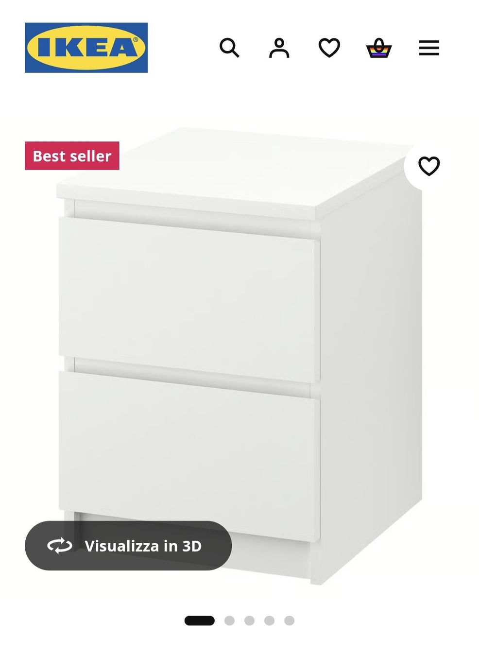 Ikea Commodes: Cassettiere MALM bianche – Neuf avec emballage d'origine à Astano par Ale_R8CH 2