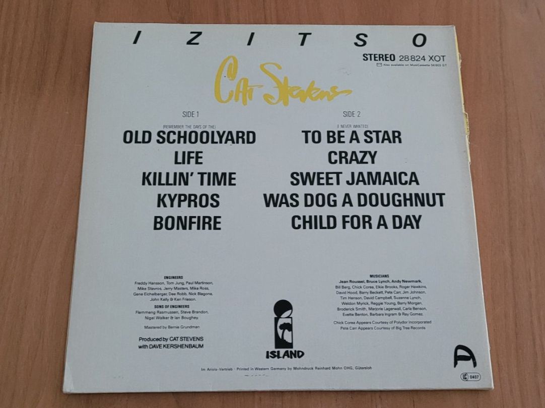 Schallplatten: LP  Cat Stevens – Gebraucht aus Martigny von MZ-67 2